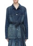 Main View - Click To Enlarge - TRE BY NATALIE RATABESI - 'Aaliyah' belted patch pocket denim jacket