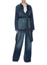 Figure View - Click To Enlarge - TRE BY NATALIE RATABESI - 'Aaliyah' belted patch pocket denim jacket