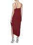 Back View - Click To Enlarge - TRE BY NATALIE RATABESI - 'Meggan' asymmetric drape stripe poplin dress