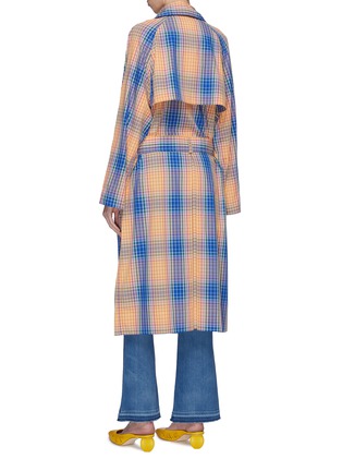 Back View - Click To Enlarge - SIMON MILLER - 'Paz' belted check plaid trench coat