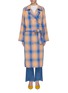 Main View - Click To Enlarge - SIMON MILLER - 'Paz' belted check plaid trench coat