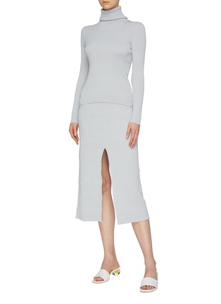 Figure View - Click To Enlarge - SIMON MILLER - 'Luz' split hem knit skirt