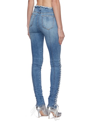 Back View - Click To Enlarge - BEN TAVERNITI UNRAVEL PROJECT  - Lace-up skinny jeans