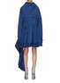 Main View - Click To Enlarge - BEN TAVERNITI UNRAVEL PROJECT  - Asymmetric drape tiered gathered half-zip dress