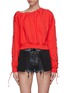 Main View - Click To Enlarge - BEN TAVERNITI UNRAVEL PROJECT  - Lace-up sleeve drawcord collar sweatshirt