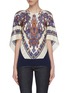 Main View - Click To Enlarge - CHLOÉ - Paisley print scarf panel knit top