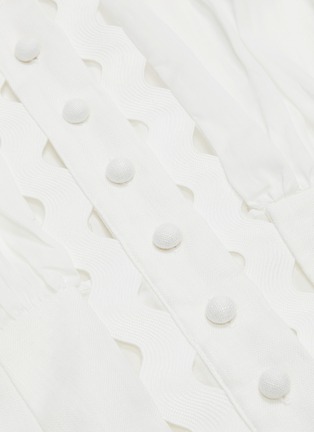 Detail View - Click To Enlarge - ZIMMERMANN - 'Ninety-Six Wave' cutout rickrack trim peplum dress