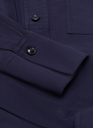 Detail View - Click To Enlarge - VINCE - Belted chest pocket half-placket shirt dress