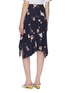 Back View - Click To Enlarge - VINCE - Poppy print pleated midi skirt