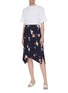 Figure View - Click To Enlarge - VINCE - Poppy print pleated midi skirt