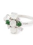 Detail View - Click To Enlarge - XIAO WANG - 'Galaxy' diamond jadeite 18k white gold cluster ring