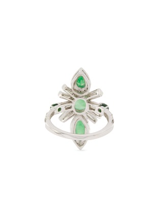 Back View - Click To Enlarge - XIAO WANG - 'Galaxy' diamond jadeite 18k white gold cluster ring
