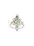 Back View - Click To Enlarge - XIAO WANG - 'Galaxy' diamond jadeite 18k white gold cluster ring