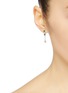 Figure View - Click To Enlarge - XIAO WANG - 'Galaxy' diamond jadeite 18k white gold drop earrings