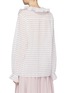 Back View - Click To Enlarge - ANAÏS JOURDEN - Ruffle collar smocked stripe blouse