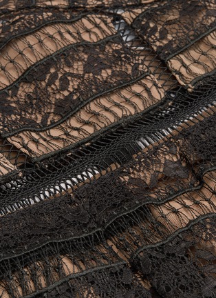 Detail View - Click To Enlarge - SELF-PORTRAIT - Floral lace stripe dress