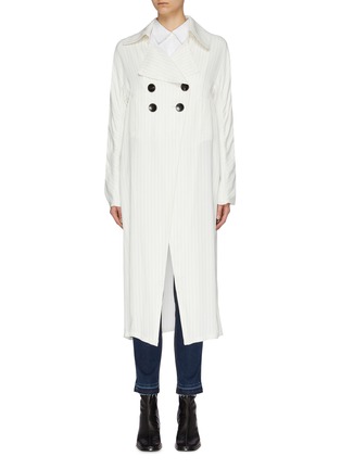 Main View - Click To Enlarge - SELF-PORTRAIT - Pinstripe trench coat