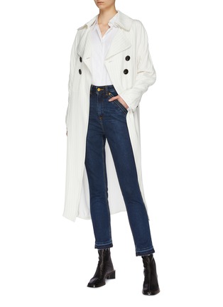 Figure View - Click To Enlarge - SELF-PORTRAIT - Pinstripe trench coat