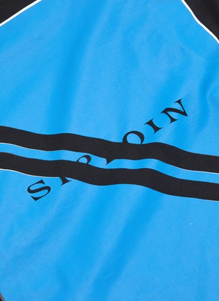 Detail View - Click To Enlarge - SIRLOIN - 'Bukko-D' gathered panel logo print colourblock T-shirt dress