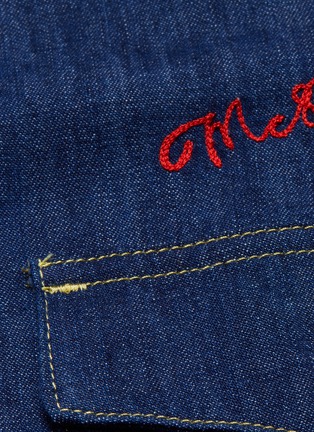  - ALEXANDER MCQUEEN - Logo embroidered contrast topstitching denim shirt jacket
