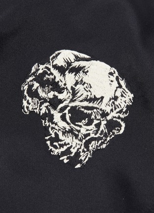  - ALEXANDER MCQUEEN - 'Etched Skeleton' print cotton-silk bomber jacket