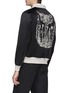 Back View - Click To Enlarge - ALEXANDER MCQUEEN - 'Etched Skeleton' print cotton-silk bomber jacket