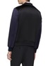 Back View - Click To Enlarge - ALEXANDER MCQUEEN - Floral embroidered colourblock sleeve cotton-silk bomber jacket