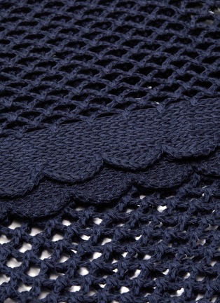  - SELF-PORTRAIT - Scalloped border fishnet crochet lace top