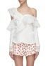 Main View - Click To Enlarge - SELF-PORTRAIT - Ruffle trim one-shoulder top