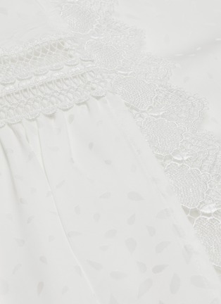 Detail View - Click To Enlarge - SELF-PORTRAIT - Ruffle trim one-shoulder dress