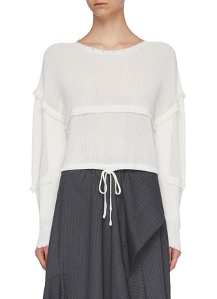Main View - Click To Enlarge - 3.1 PHILLIP LIM - Drawstring tiered cropped sweater