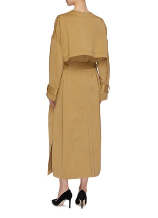 Back View - Click To Enlarge - 3.1 PHILLIP LIM - Belted patch pocket sateen coat