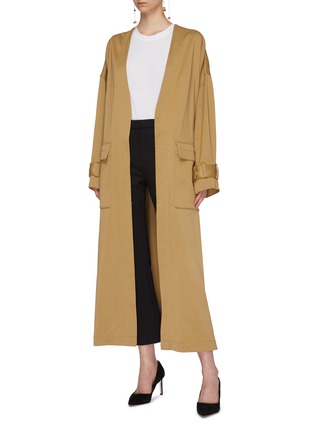 Figure View - Click To Enlarge - 3.1 PHILLIP LIM - Belted patch pocket sateen coat