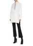 Figure View - Click To Enlarge - 3.1 PHILLIP LIM - Contrast topstitching split side oversized hoodie