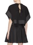 Back View - Click To Enlarge - 3.1 PHILLIP LIM - Detachable contrast topstitching panel poplin dress
