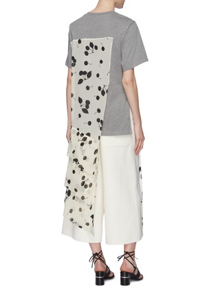Back View - Click To Enlarge - 3.1 PHILLIP LIM - Cherry print tiered chiffon panel T-shirt