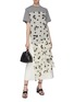 Figure View - Click To Enlarge - 3.1 PHILLIP LIM - Cherry print tiered chiffon panel T-shirt
