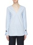 Main View - Click To Enlarge - 3.1 PHILLIP LIM - Hammered button split sleeve poplin blouse
