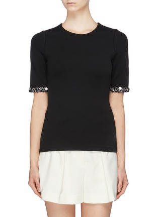 Main View - Click To Enlarge - 3.1 PHILLIP LIM - Ring paillette cuff T-shirt