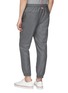 Back View - Click To Enlarge - THOM BROWNE  - Wool twill track pants