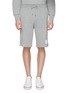 Main View - Click To Enlarge - THOM BROWNE  - Stripe honeycomb piqué sweat shorts
