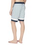 Back View - Click To Enlarge - THOM BROWNE  - Colourblock swim shorts