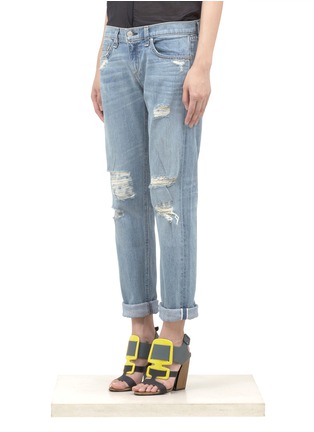 Front View - Click To Enlarge - RAG & BONE - Distressed straight-leg jeans