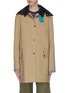 Main View - Click To Enlarge - LA FETICHE - x Jim Lambie 'Yoko' colourblock border hooded trench coat