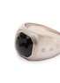 Detail View - Click To Enlarge - TATEOSSIAN - 'Doppione' onyx rhodium silver ring