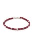 Main View - Click To Enlarge - TATEOSSIAN - 'Nodo Precious' ruby bead rhodium silver bracelet