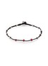 Main View - Click To Enlarge - TATEOSSIAN - 'Lusso' ruby bead silver macramé bracelet