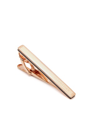 Detail View - Click To Enlarge - TATEOSSIAN - Logo rose gold silver tie clip
