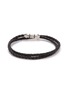 Main View - Click To Enlarge - TATEOSSIAN - 'Montecarlo' double wrap silver leather bracelet
