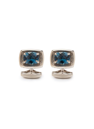 Main View - Click To Enlarge Main View - Click To Enlarge - Tateossian - Thames topaz rhodium silver cufflinks